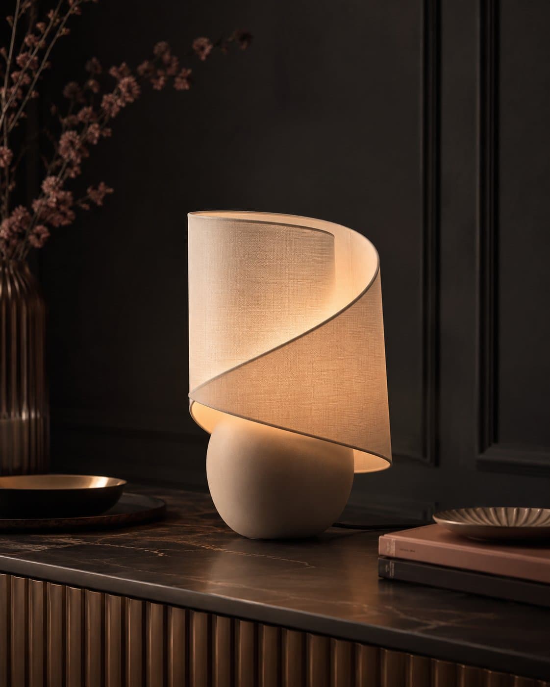 Serene Glow Sculptural Table Lamp