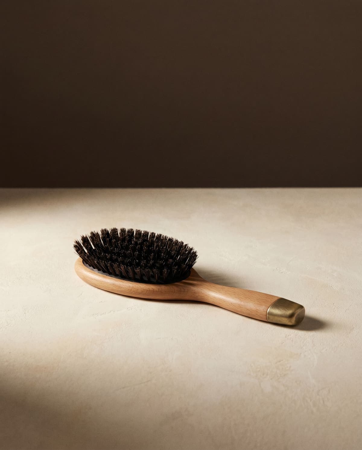 Boar-Bristle Brush in Oiled Beech