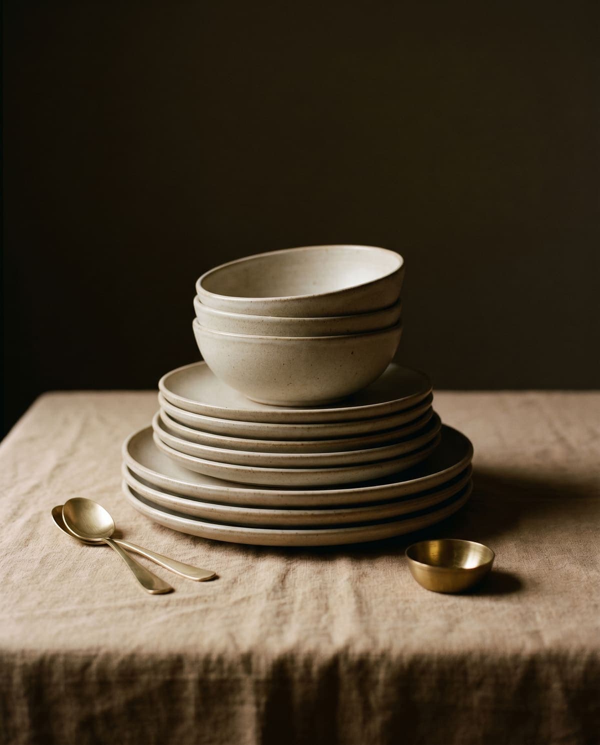 Stoneware Dinner Service for Four